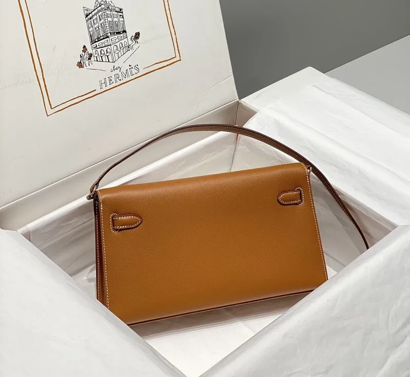 Alternative view of Hermes Kelly DanSe Brown Shoulder Bag