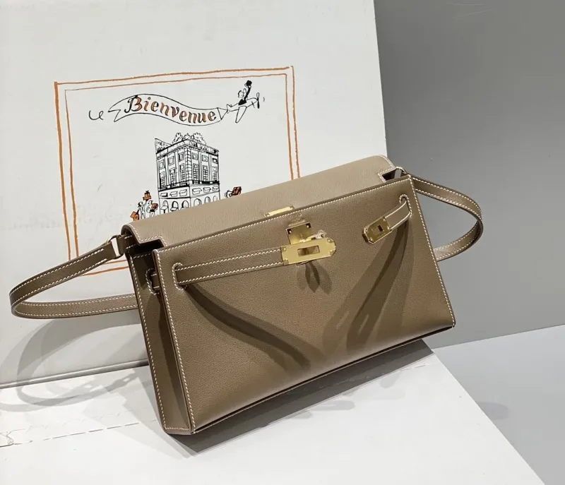 Hermes Kelly DanSe Taupe Shoulder Bag 72 - Image 3