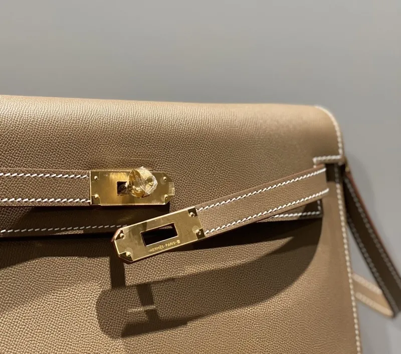 Hermes Kelly DanSe Taupe Shoulder Bag 72 - Image 5