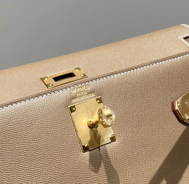 Hermes Kelly DanSe Taupe Shoulder Bag 72 - Image 7