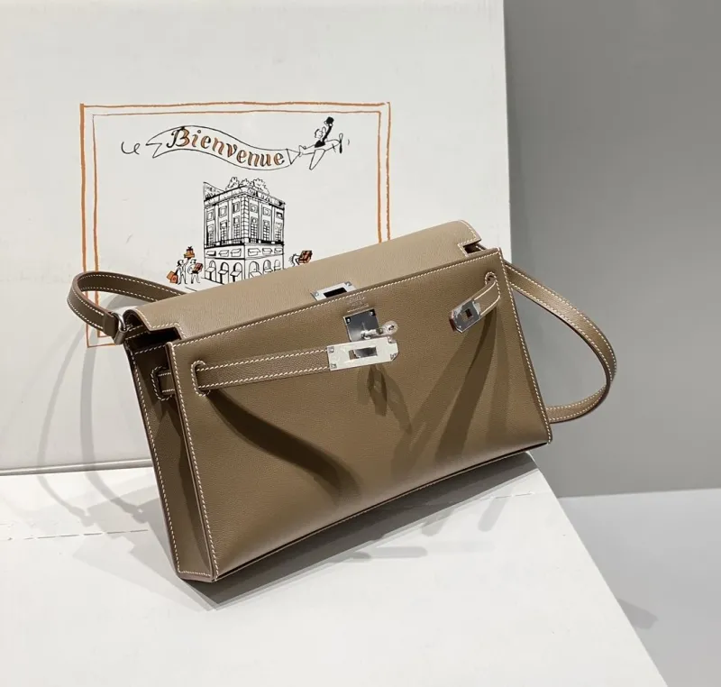 Hermes Kelly DanSe Taupe Shoulder Bag