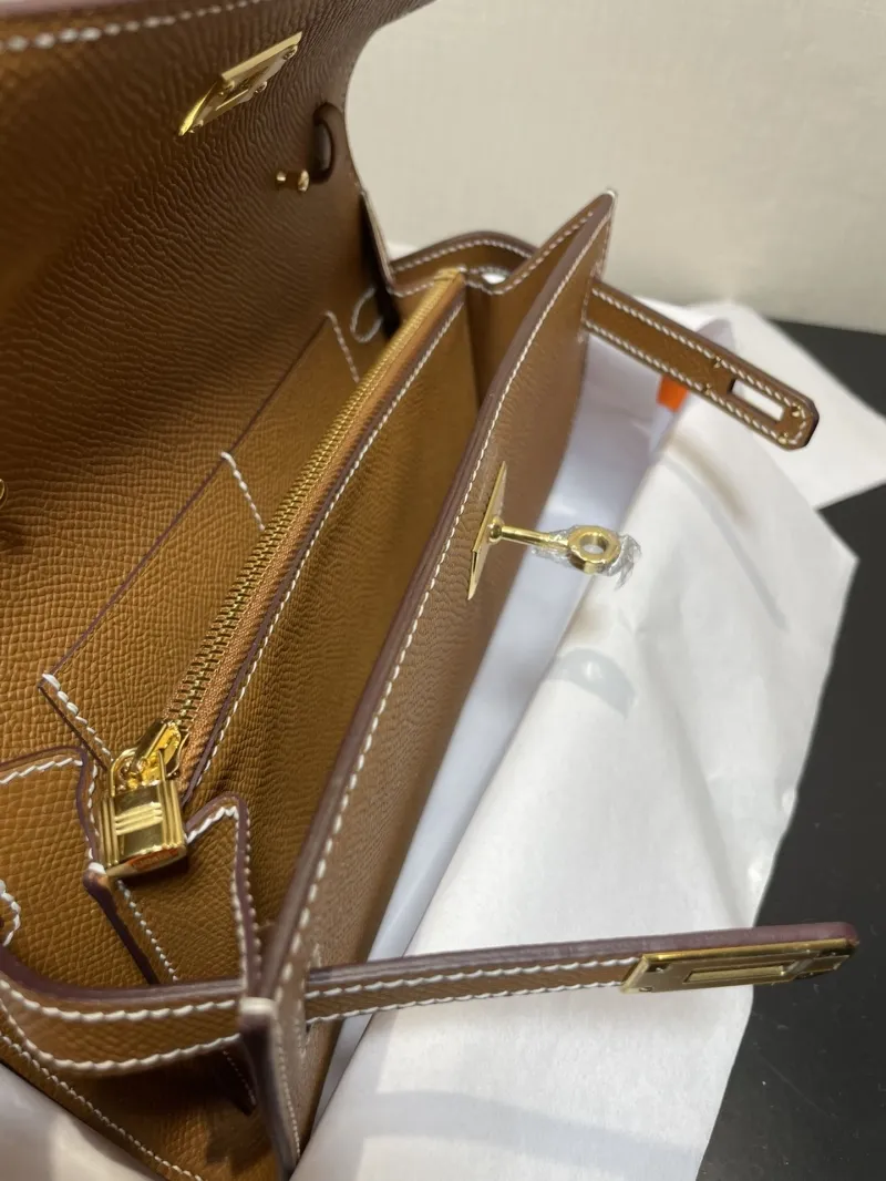 Hermes Brown Kelly Long Wallet - Image 5