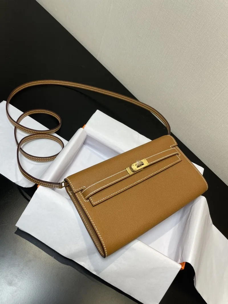 Hermes Brown Kelly Long Wallet - Image 8
