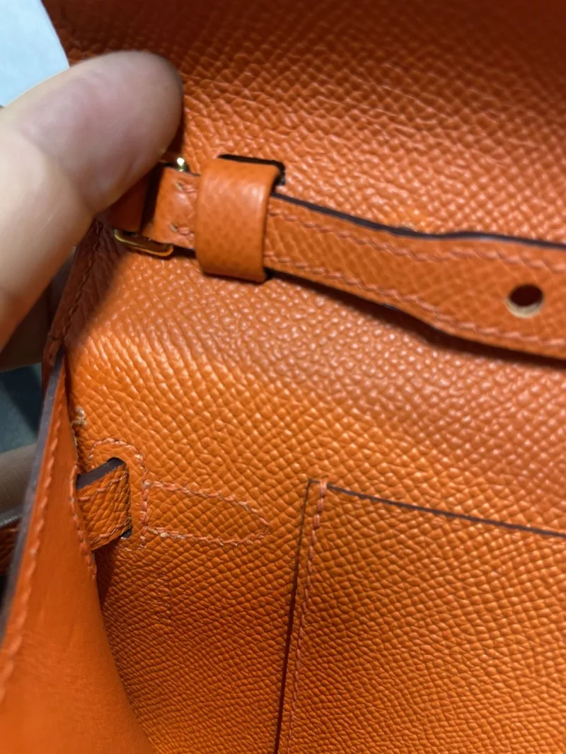 Hermes Orange Kelly WOC Bag - Image 7