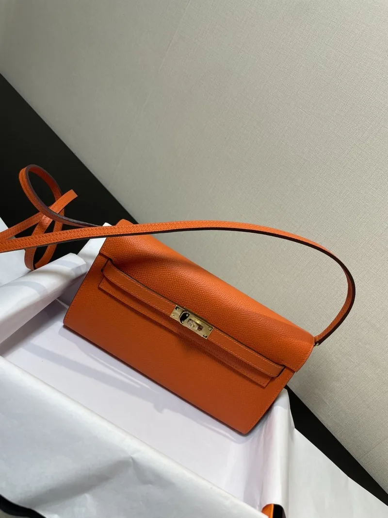Hermes Orange Kelly WOC Bag - Image 8