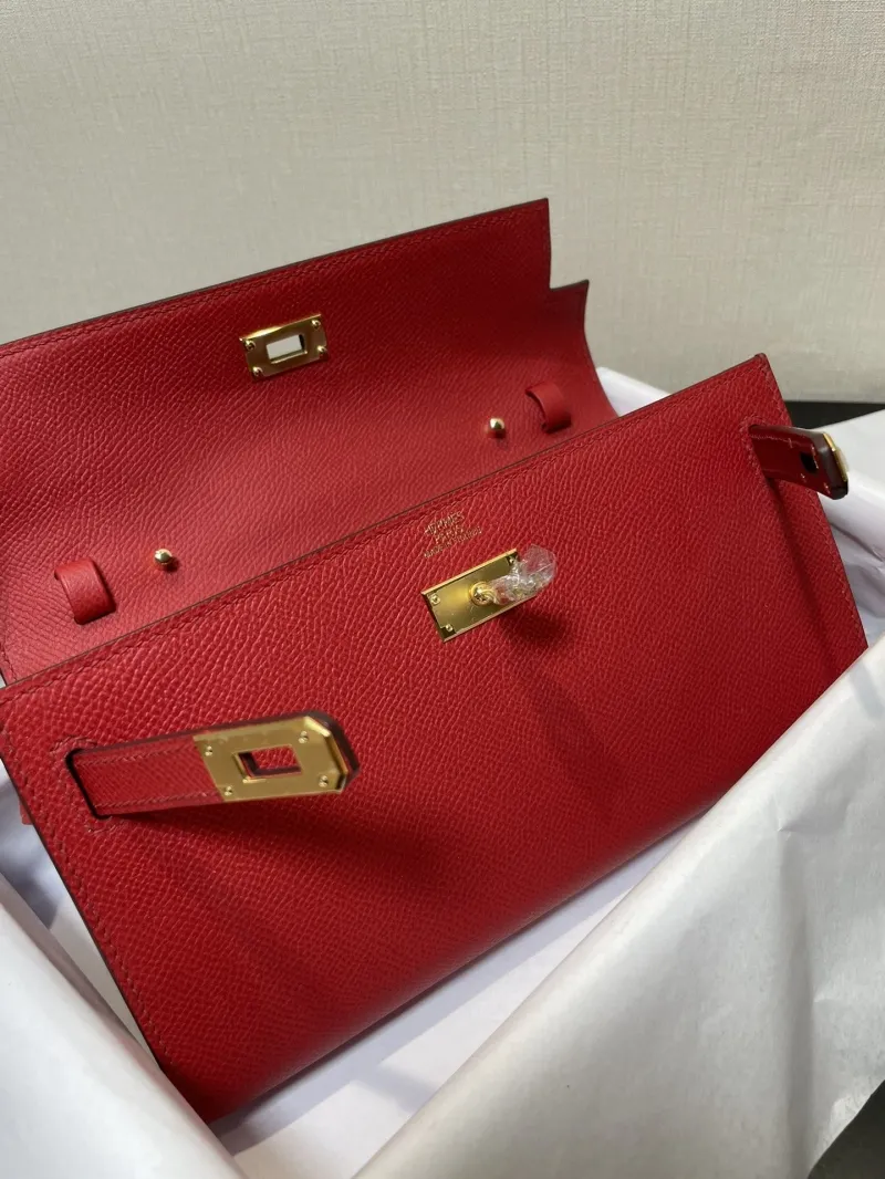 Hermes Red Kelly WOC Wallet - Image 4