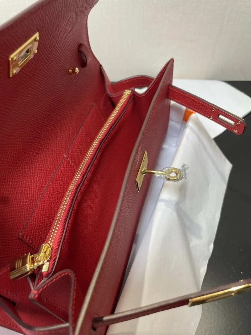 Hermes Red Kelly WOC Wallet - Image 5