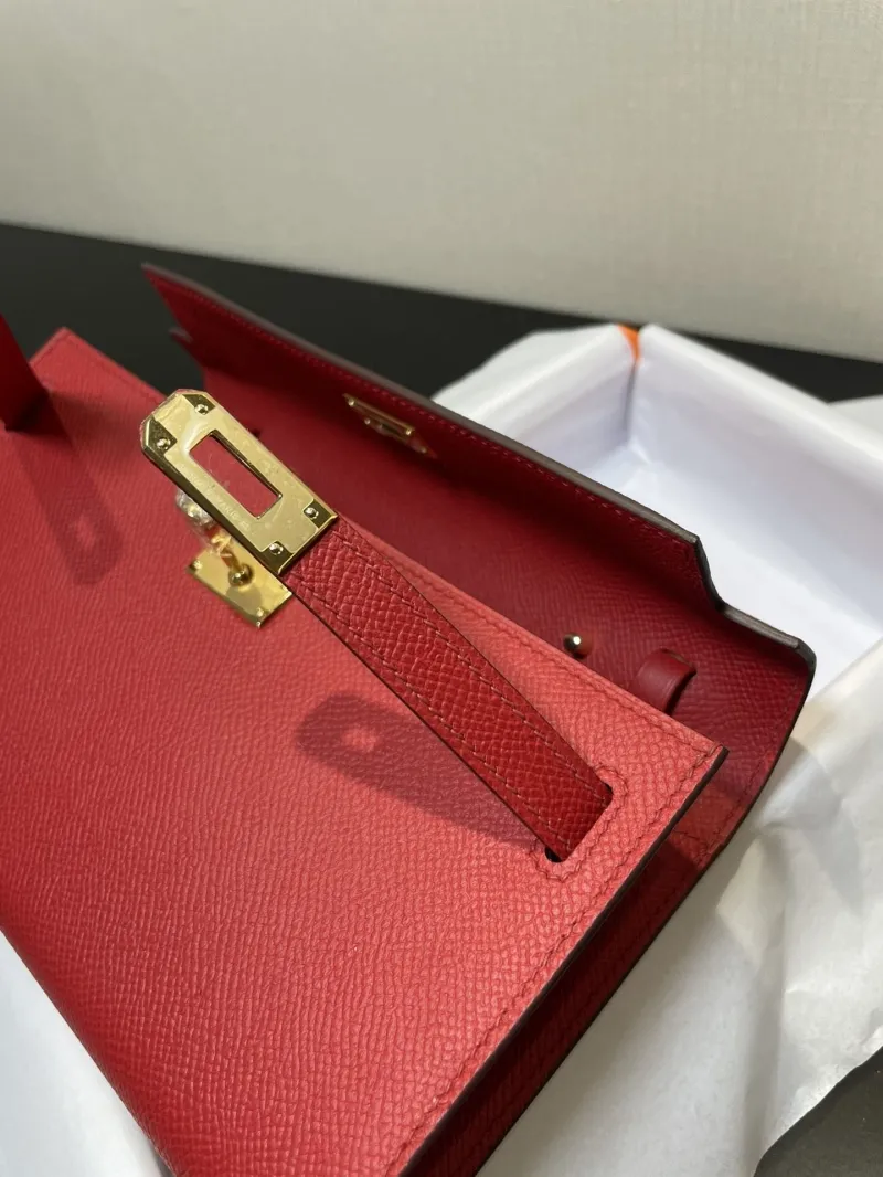 Hermes Red Kelly WOC Wallet - Image 6