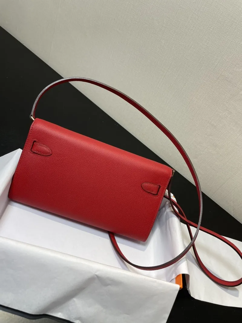 Hermes Red Kelly WOC Wallet - Image 8