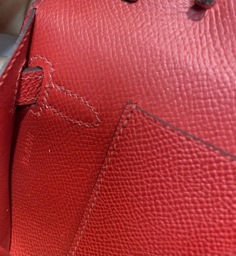 Hermes Red Kelly WOC Leather Wallet - Image 6