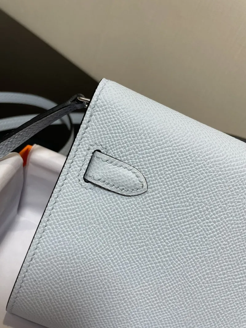 Hermes Light Blue Kelly WOC Bag - Image 9