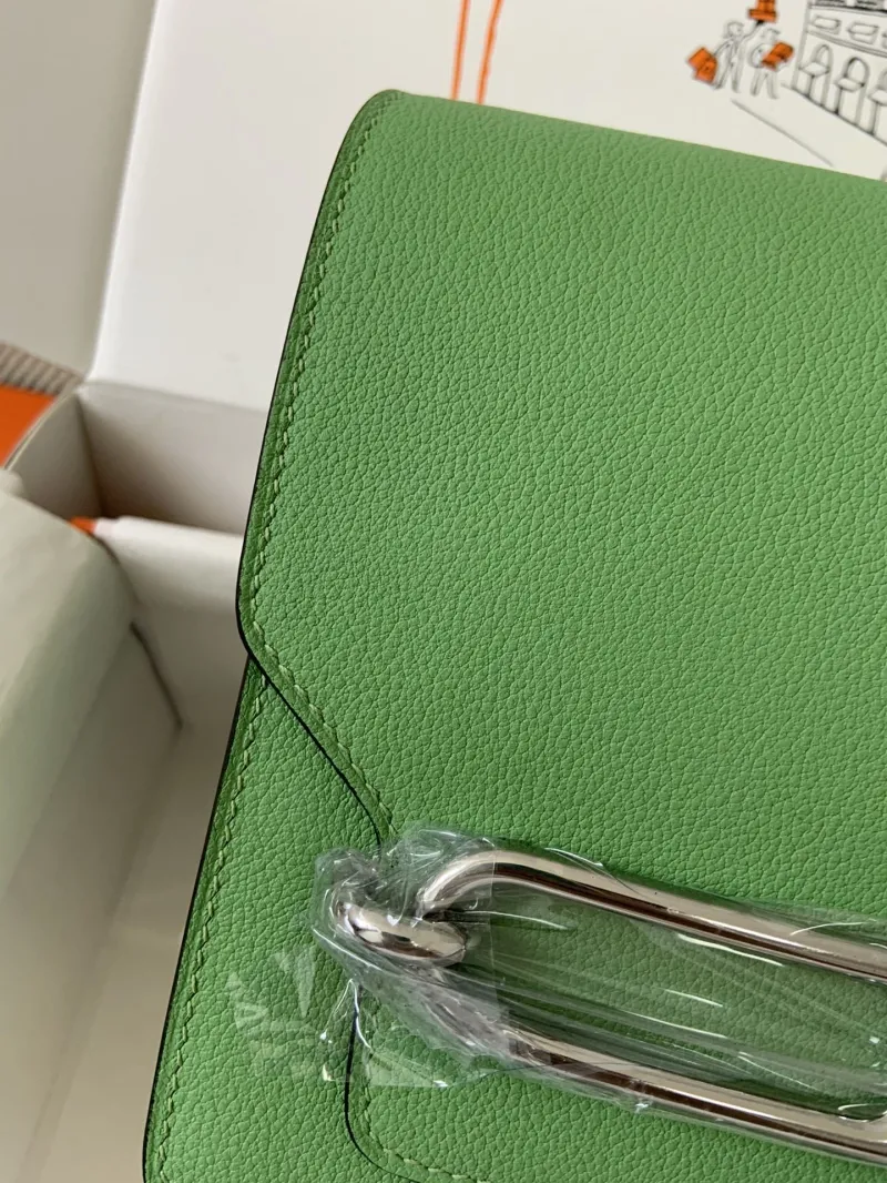 Hermes Green Roulis Leather Crossbody Bag - Image 5