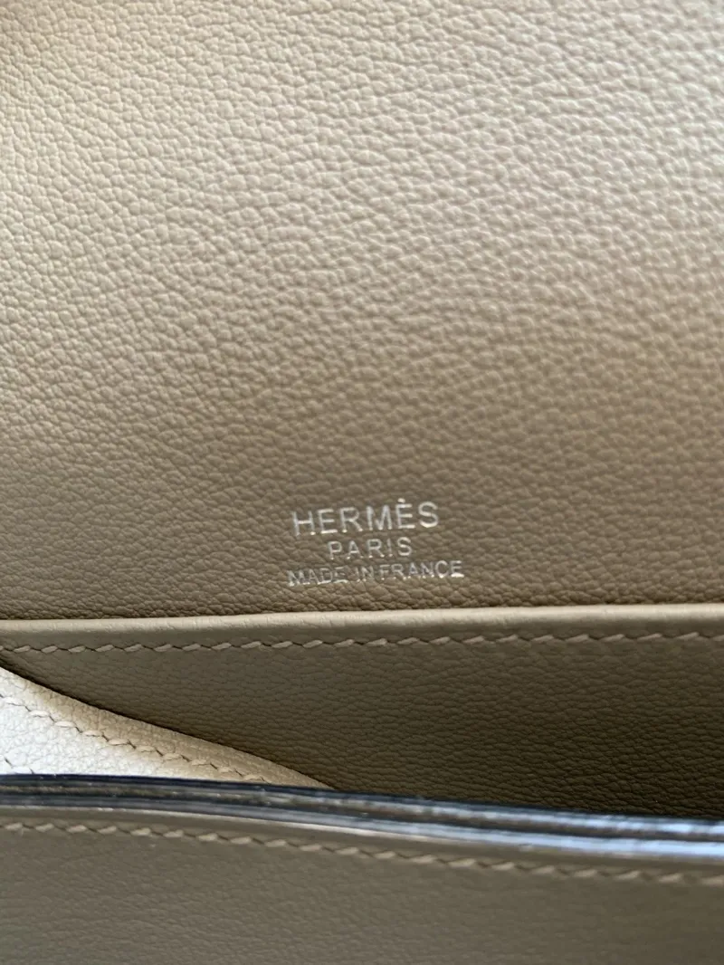 Hermes Roulis 19 Gray Leather Bag - Image 8