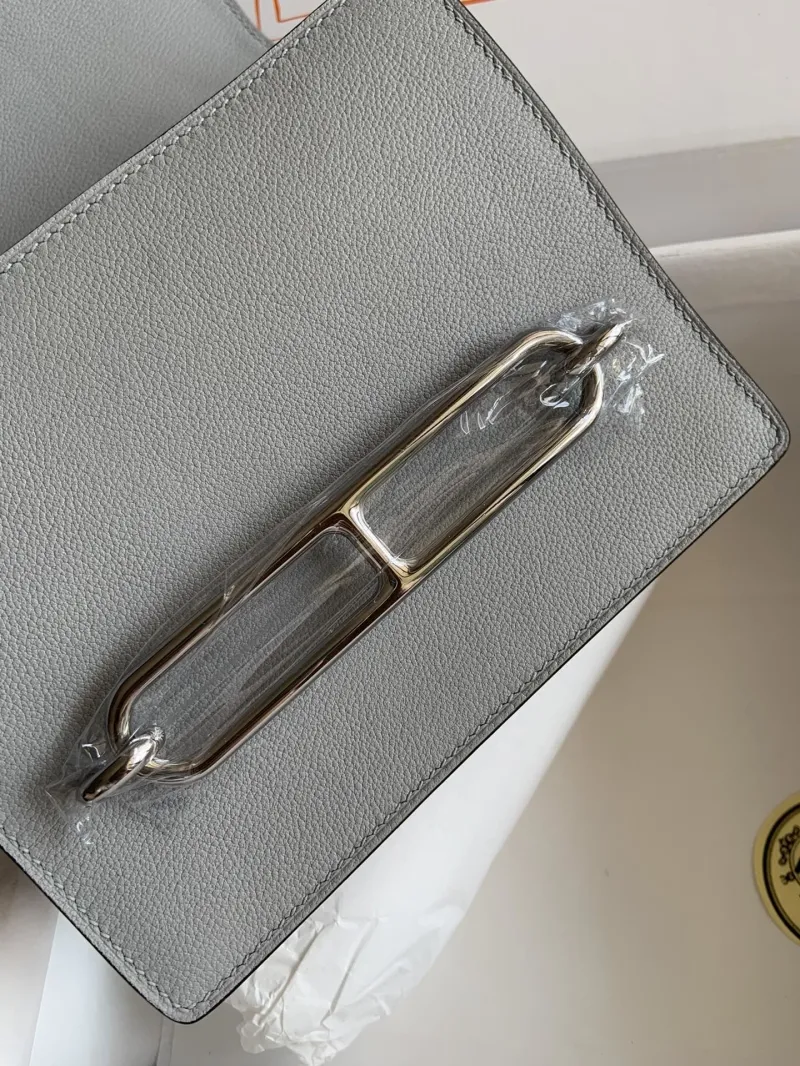 Hermes Gray Roulis Crossbody Bag 34 - Image 4