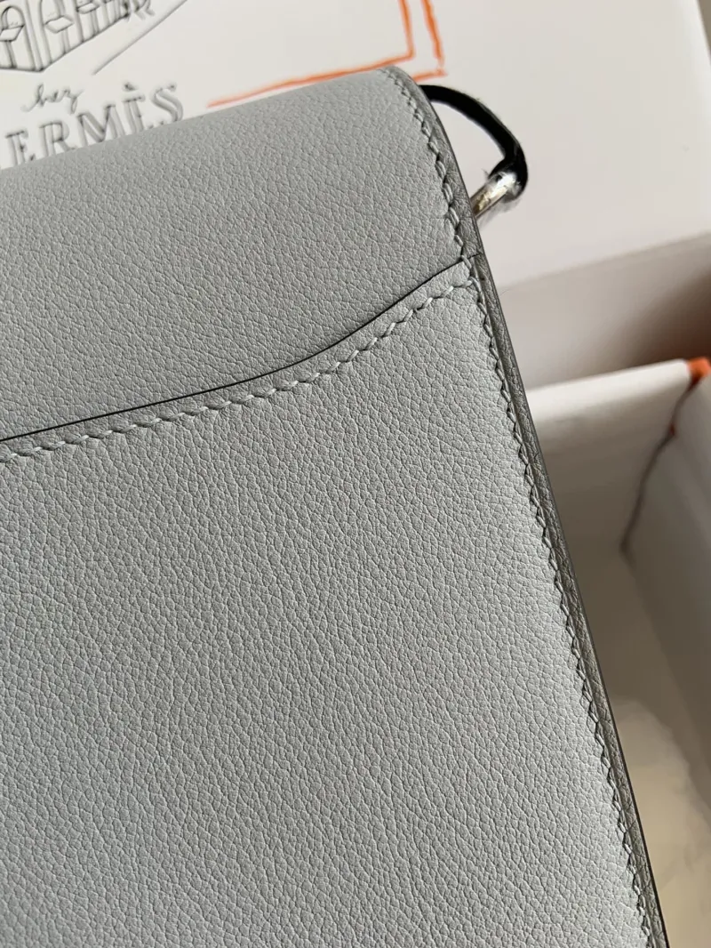 Hermes Gray Roulis Crossbody Bag 34 - Image 6
