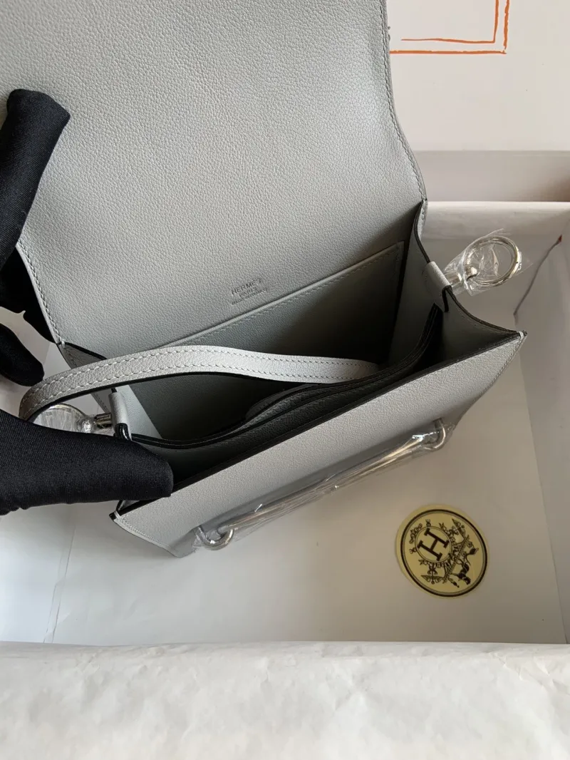 Hermes Gray Roulis Crossbody Bag 34 - Image 7