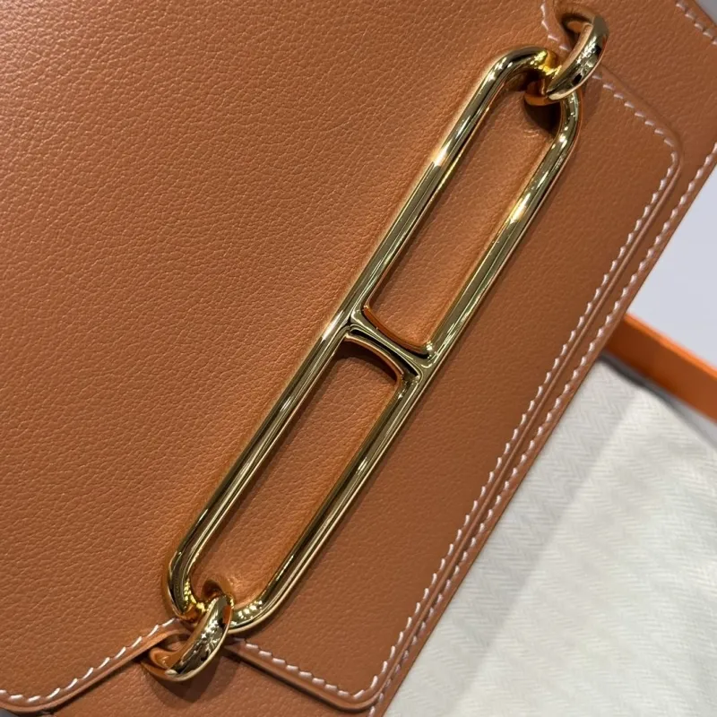 Hermes Brown Roulis Crossbody Bag - Image 4
