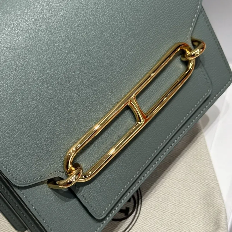 Hermes Roulis Gray Crossbody Bag - Image 4