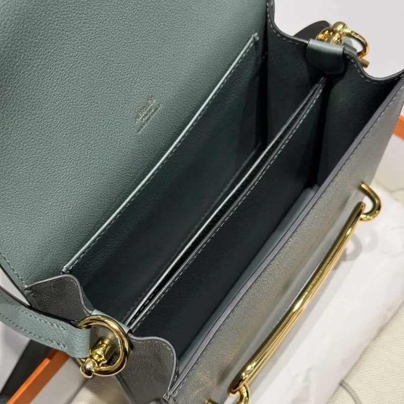 Hermes Roulis Gray Crossbody Bag - Image 8