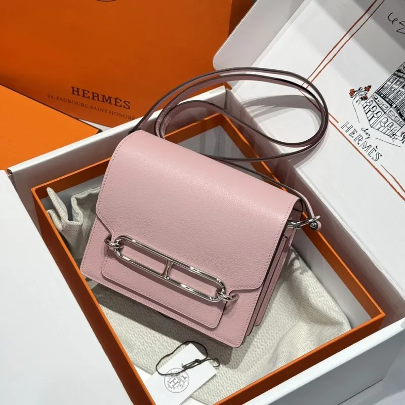 Hermes Pink Roulis Crossbody Bag