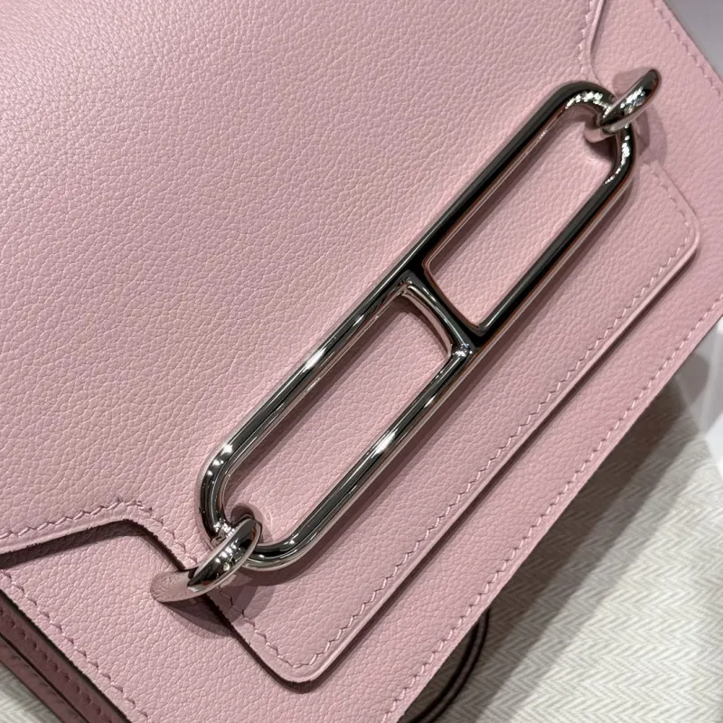 Hermes Pink Roulis Crossbody Bag - Image 4