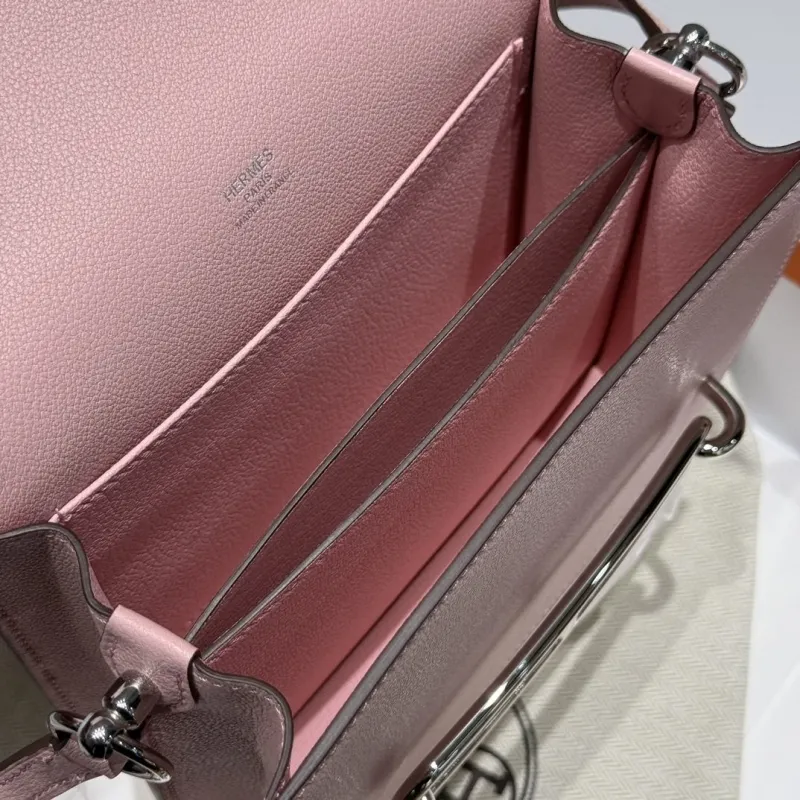 Hermes Pink Roulis Crossbody Bag - Image 7