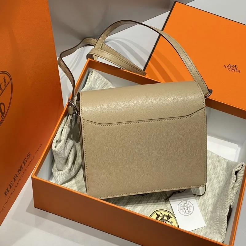 Alternative view of Hermes Beige Roulis Crossbody Leather Bag