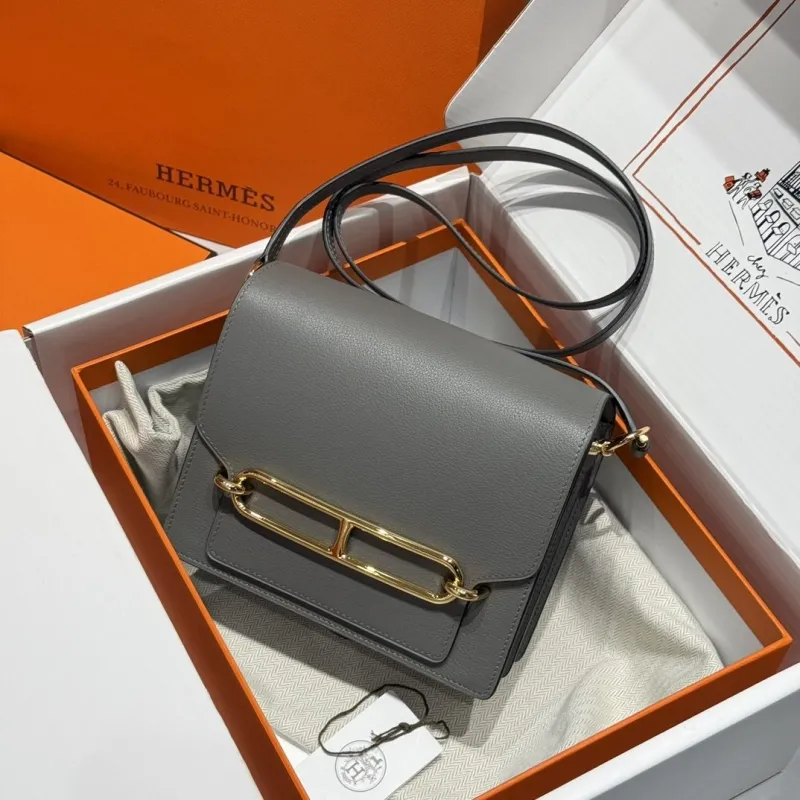 Hermes Gray Roulis Crossbody Bag 44