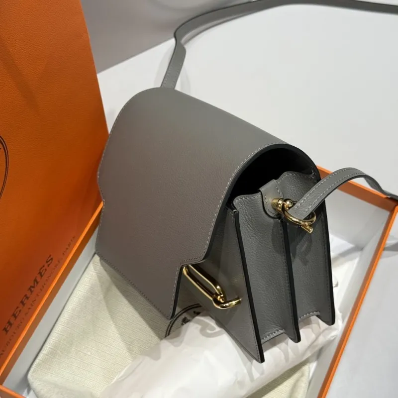 Hermes Gray Roulis Crossbody Bag 44 - Image 3