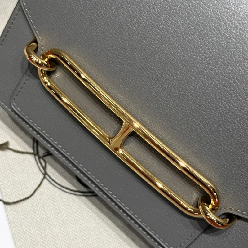 Hermes Gray Roulis Crossbody Bag 44 - Image 4