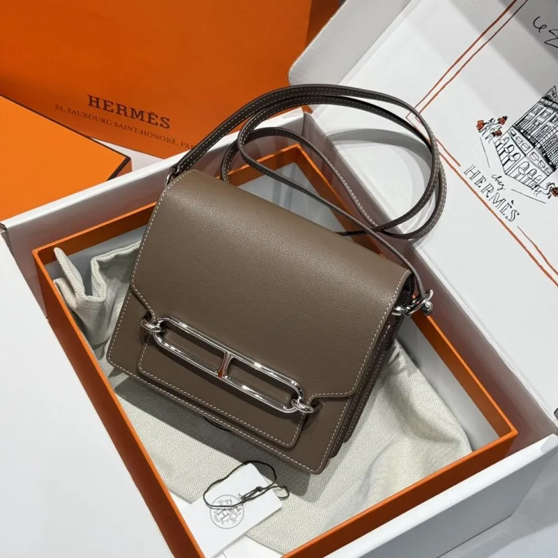 Hermes Taupe Roulis Crossbody Bag