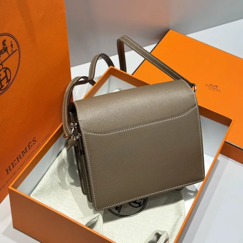 Alternative view of Hermes Taupe Roulis Crossbody Bag