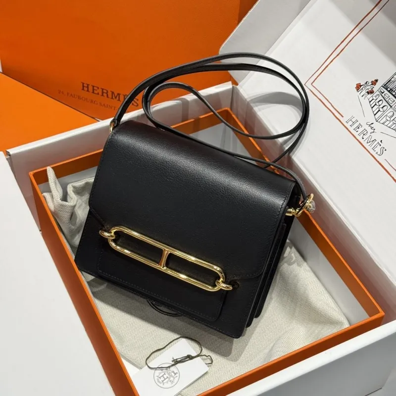 Hermes Black Roulis Crossbody Bag 49