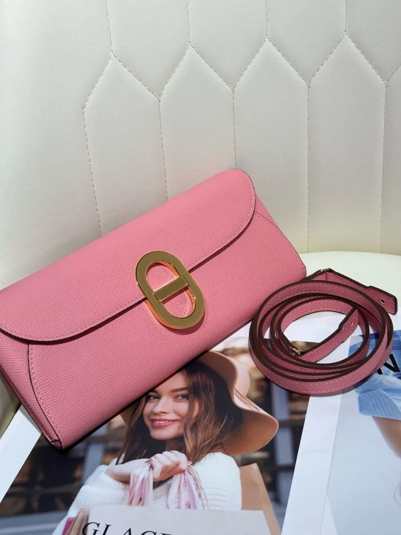 Alternative view of Hermes Pink Roulis Shoulder Bag 51