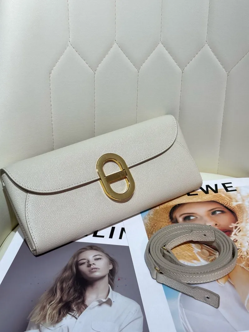 Hermes Cream Roulis Crossbody Bag