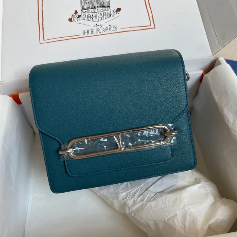 Hermes Teal Roulis Bag 60 - Image 3