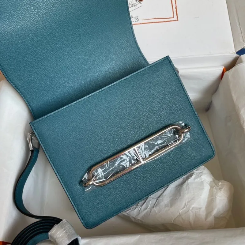 Hermes Teal Roulis Bag 60 - Image 5