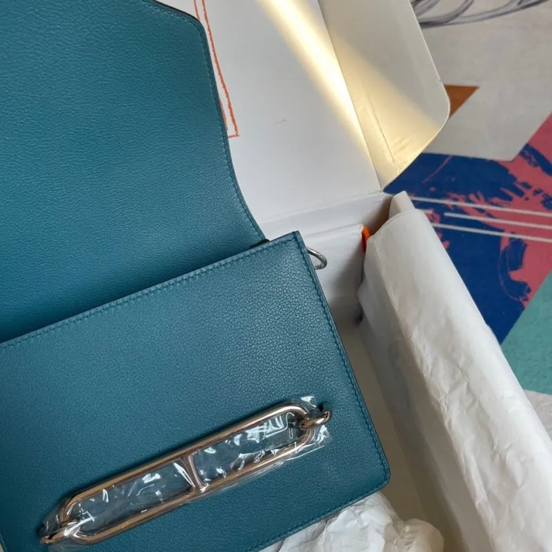 Hermes Teal Roulis Bag 60 - Image 6