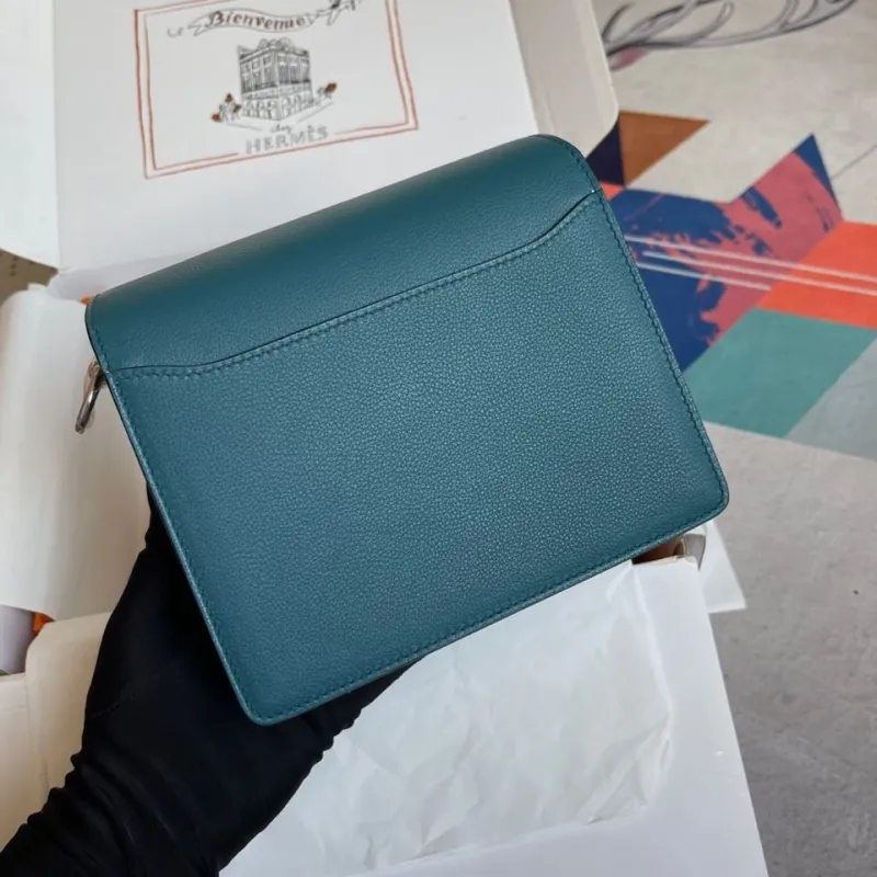 Hermes Teal Roulis Bag 60 - Image 8