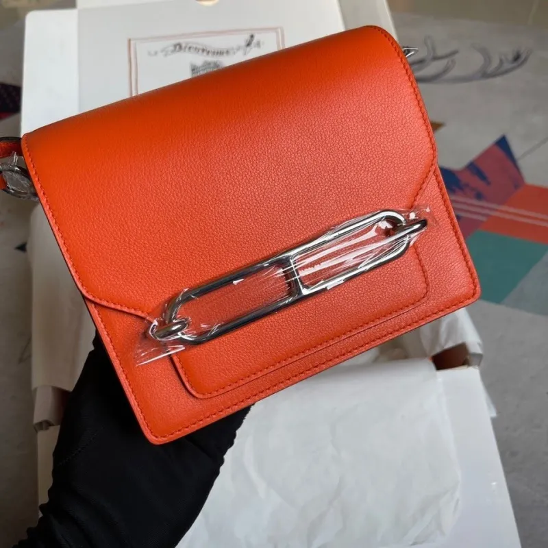 Hermes Orange Roulis Crossbody Bag 65