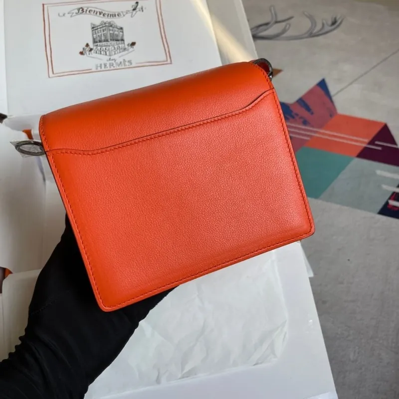 Alternative view of Hermes Orange Roulis Crossbody Bag 65
