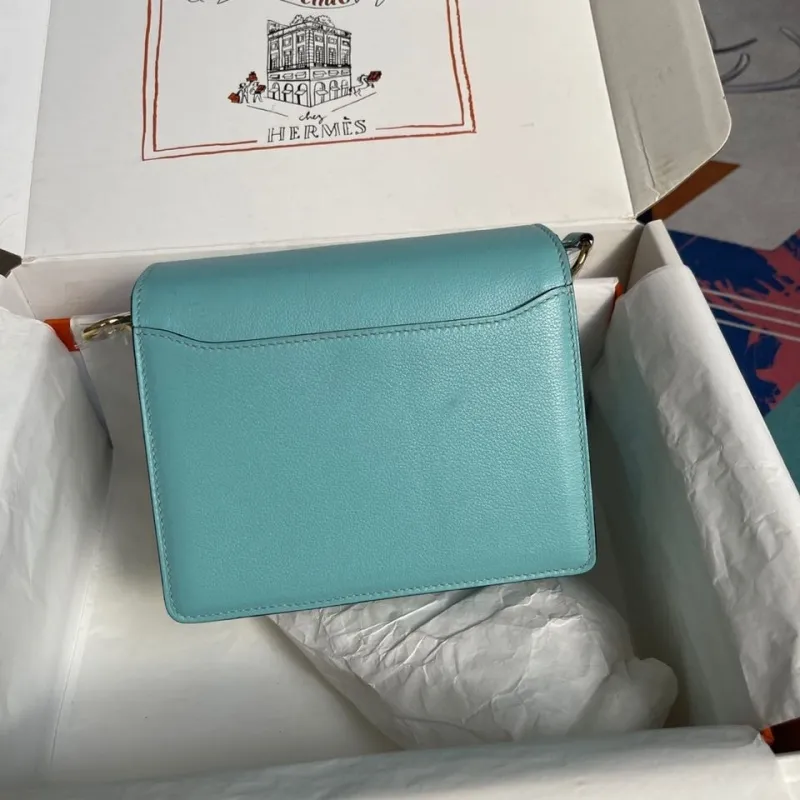 Alternative view of Hermes Turquoise Roulis Crossbody Bag