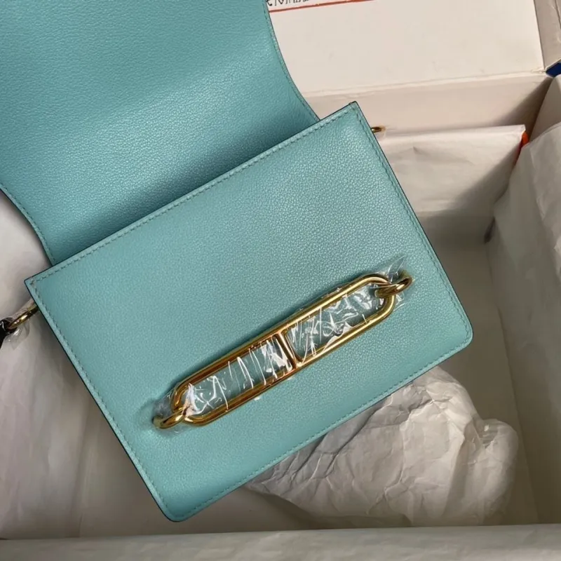Hermes Turquoise Roulis Crossbody Bag - Image 7