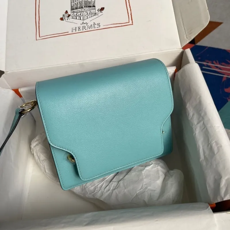 Hermes Turquoise Roulis Crossbody Bag - Image 8