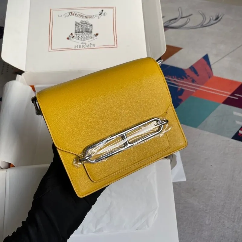Hermes Yellow Roulis Crossbody Bag