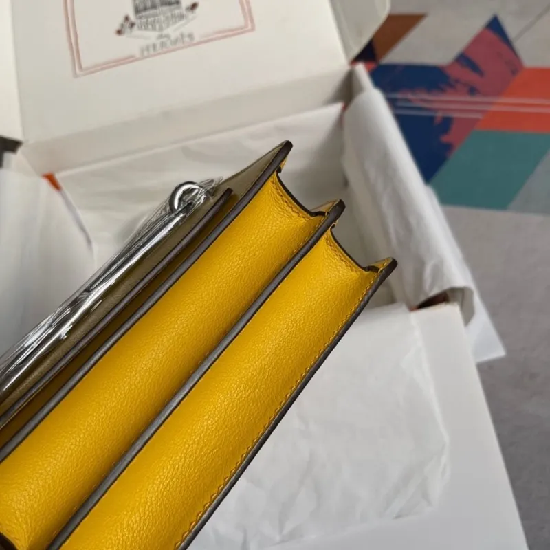Hermes Yellow Roulis Crossbody Bag - Image 3