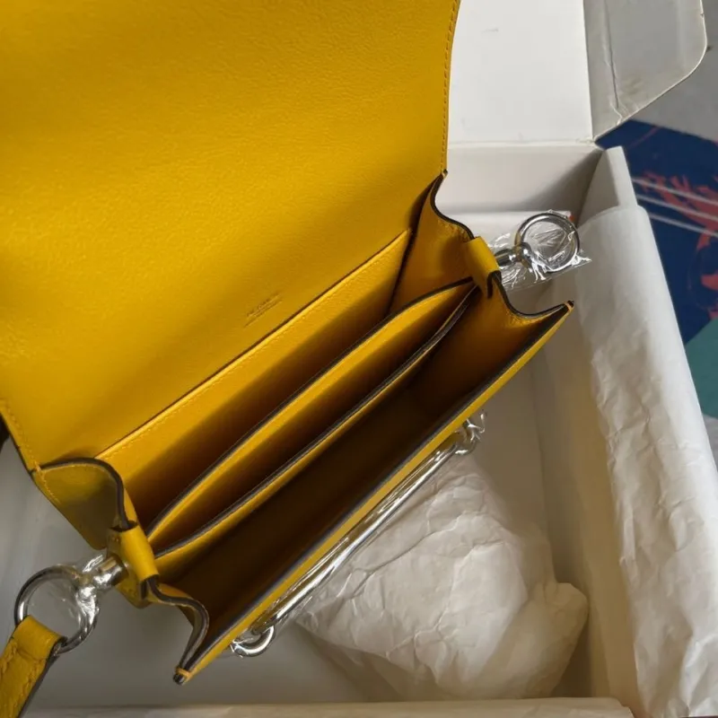 Hermes Yellow Roulis Crossbody Bag - Image 4