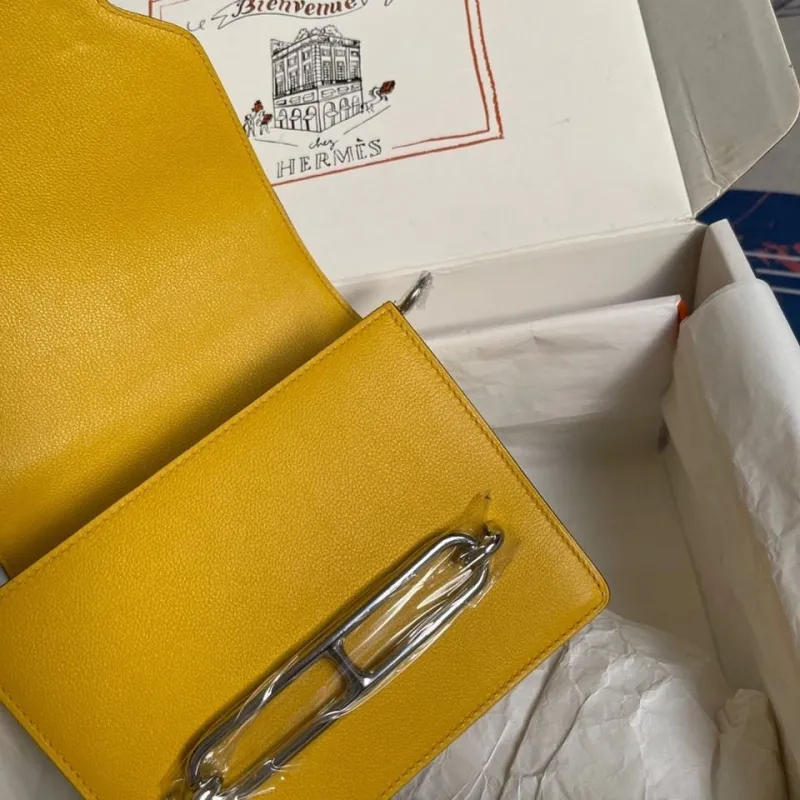 Hermes Yellow Roulis Crossbody Bag - Image 5