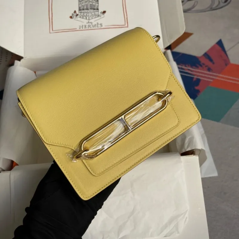 Hermes Yellow Roulis Crossbody Bag