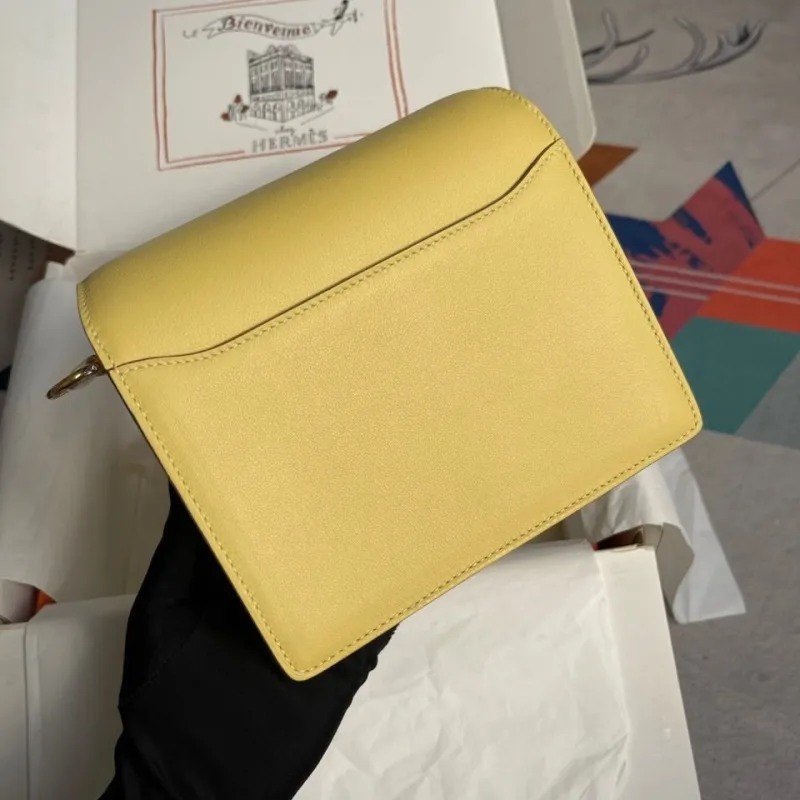 Alternative view of Hermes Yellow Roulis Crossbody Bag